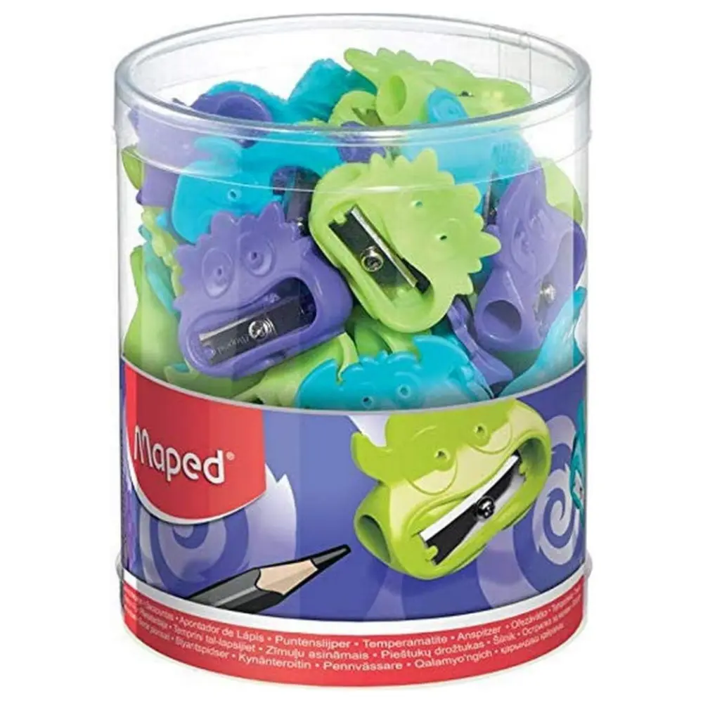 SACAPUNTAS MAPED MONSTERS BOTE C/65 PZAS.