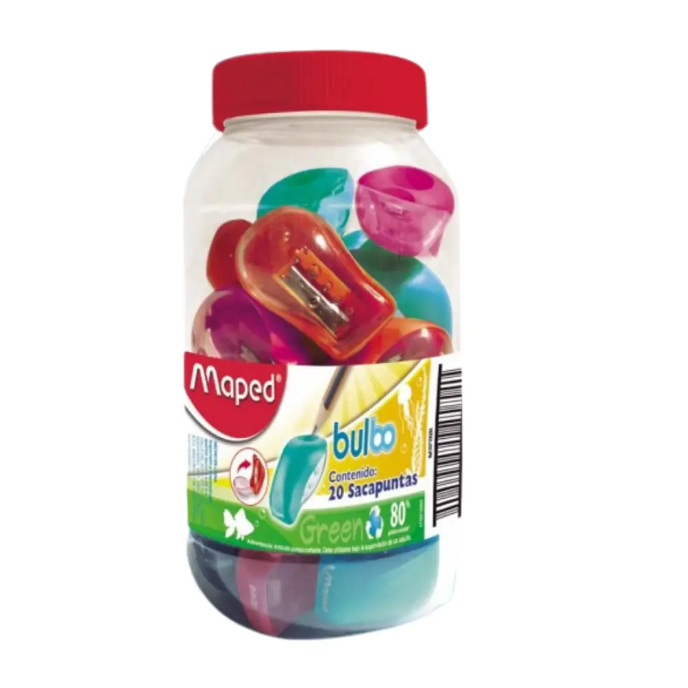 SACAPUNTAS MAPED BULBO BOTE C/20 PZAS.