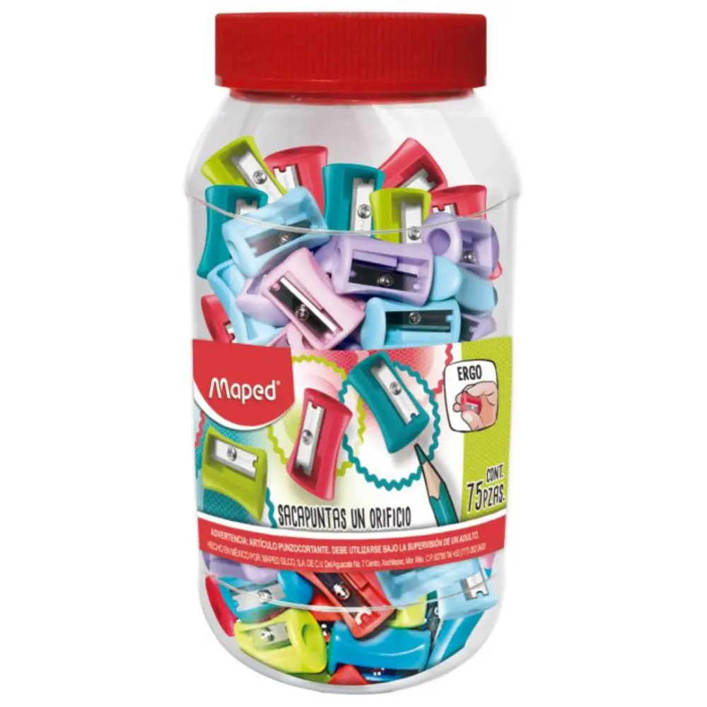 SACAPUNTAS MAPED  VIVO BOTE C/75 PZA
