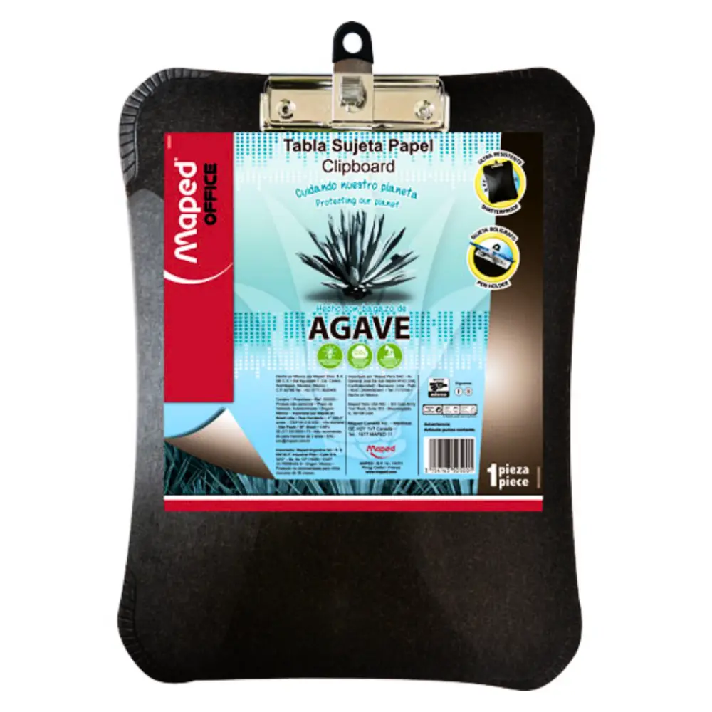 TABLA C/CLIP MAPED  FIBRA DE AGAVE CARTA