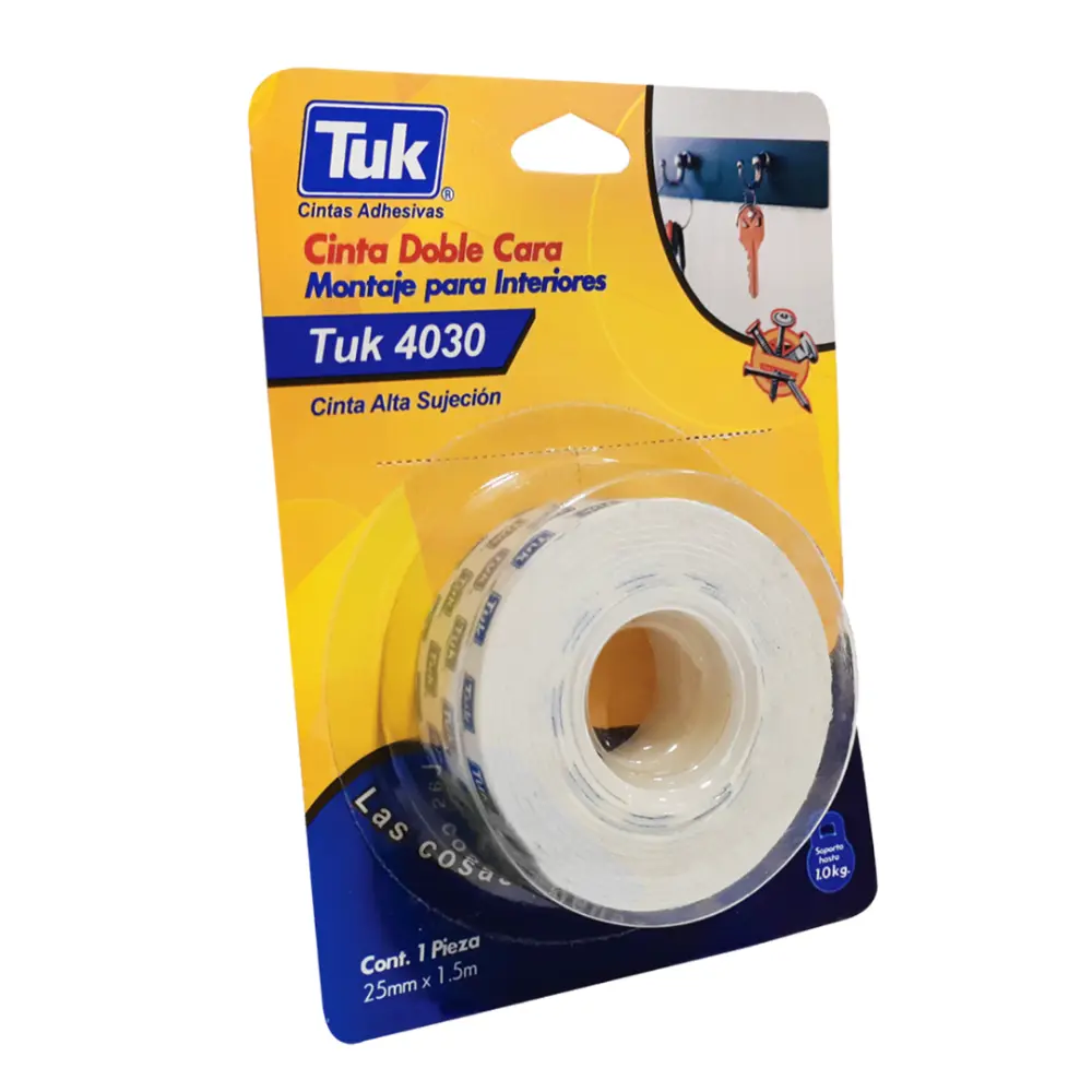 CINTA TUK DOBLE CARA 25X1.5 4030 ESPUMA POLIETILENO