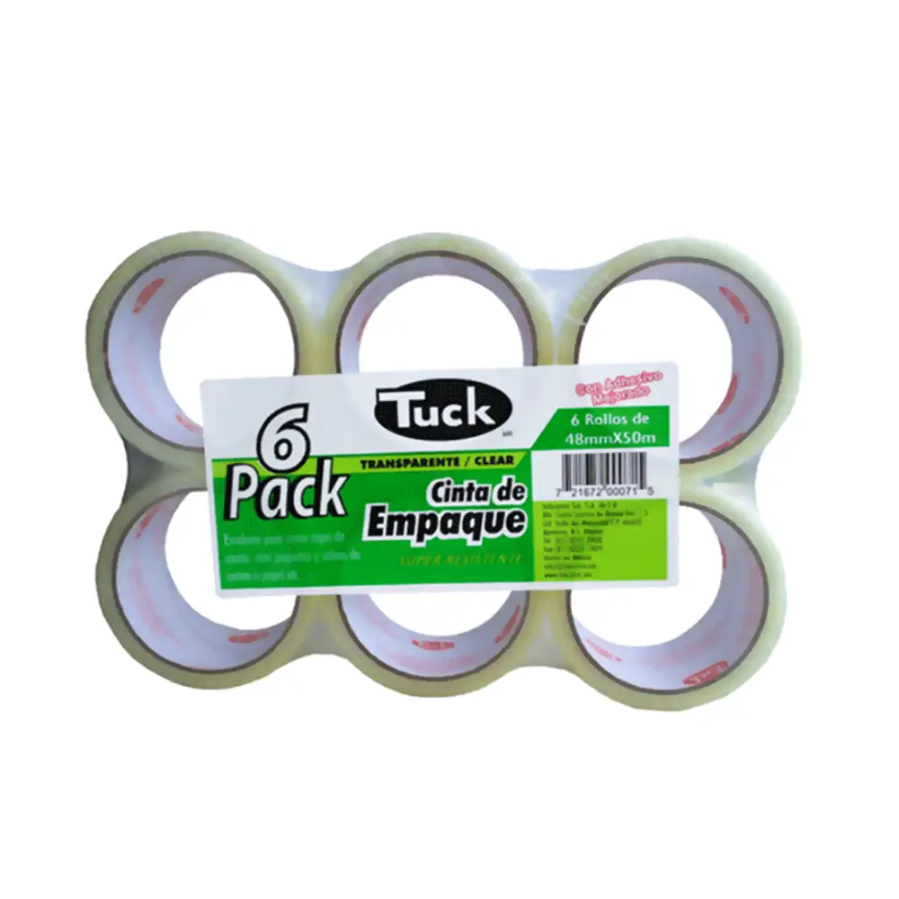 CINTA TRANSPARENTE TUK 179 48X50 MTS. PTE. C/6 PZAS.