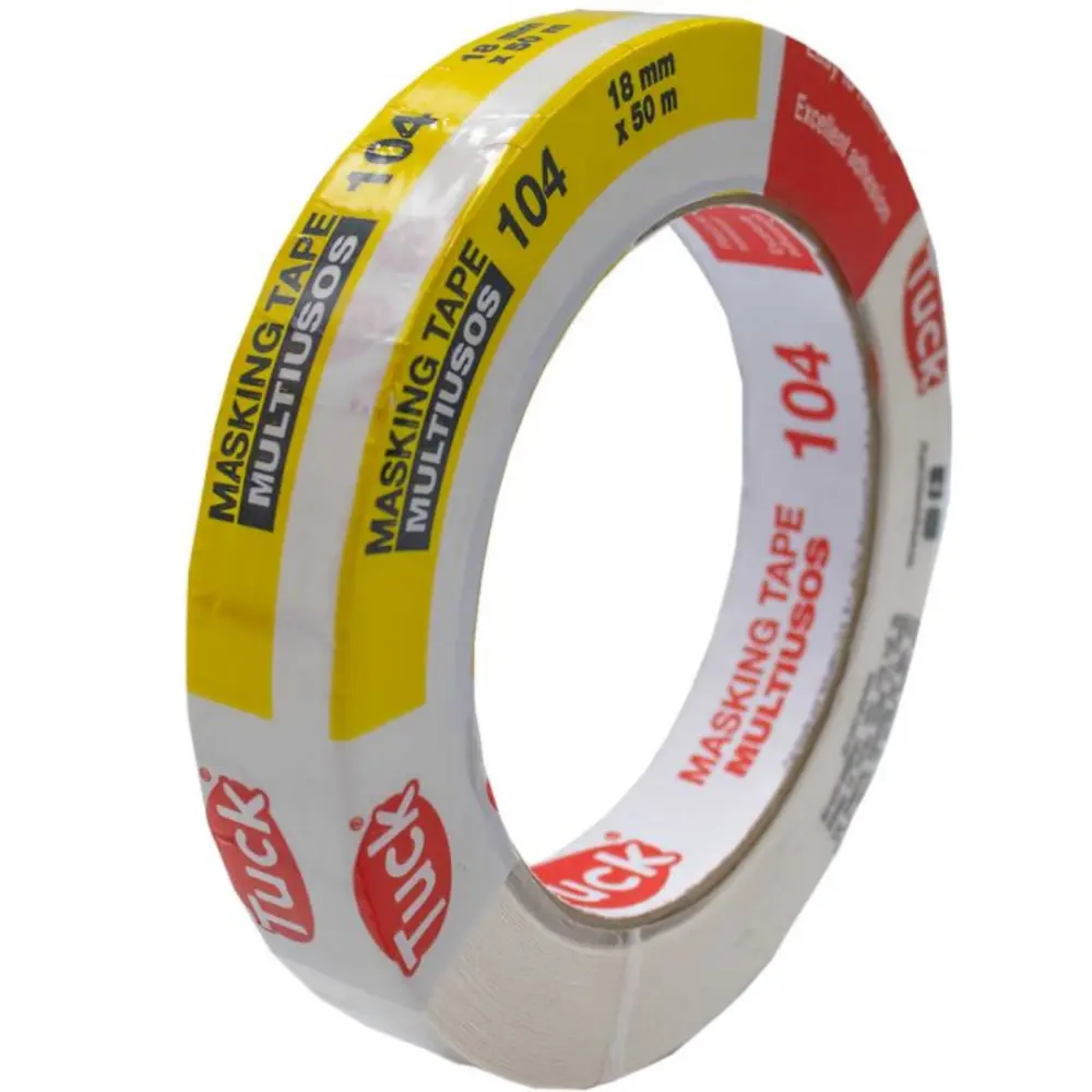 CINTA MASKING TAPE TUK 104 18X50 MTS USO GENERAL
