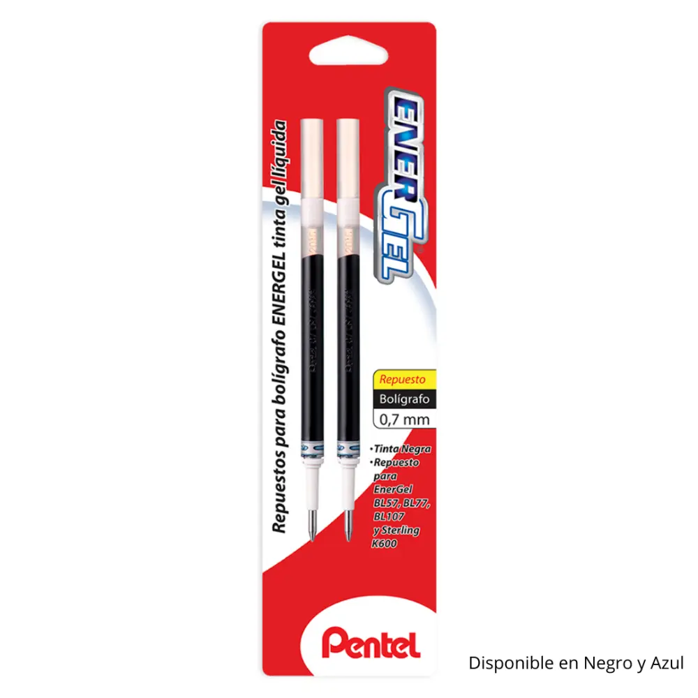 REPUESTO PENTEL LR7-A P/MED. NEGRO/AZUL C/2 PZAS.