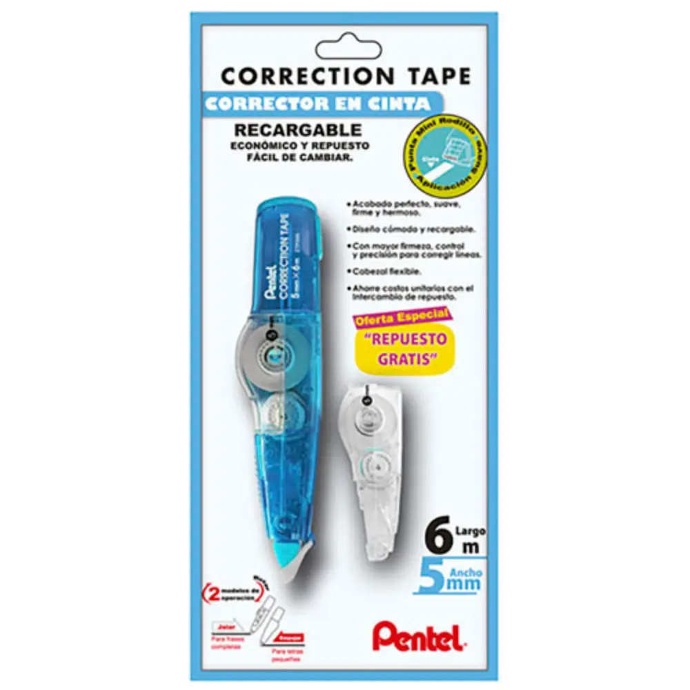 CORRECTOR PENTEL EN CINTA RECARGABLE ZTTP205