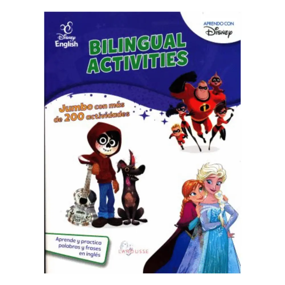 LIBRO P/COLOREAR JUMBO DISNEY BILINGUAL ACTIVITIES