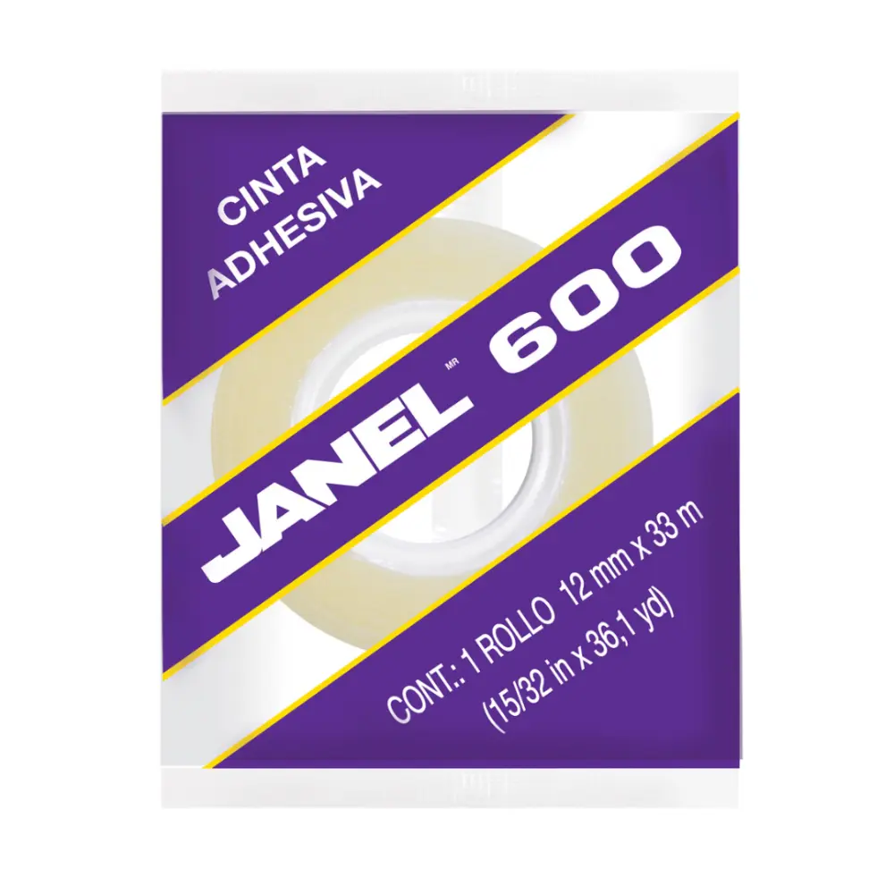 CINTA 600 DE CELOFAN JANEL 12 X 33 MTS