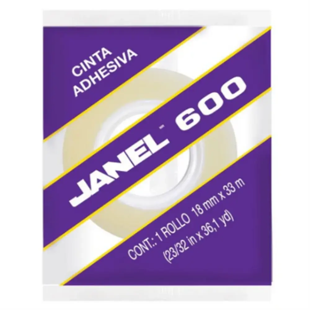 CINTA 600 DE CELOFAN JANEL 18 X 33 MTS