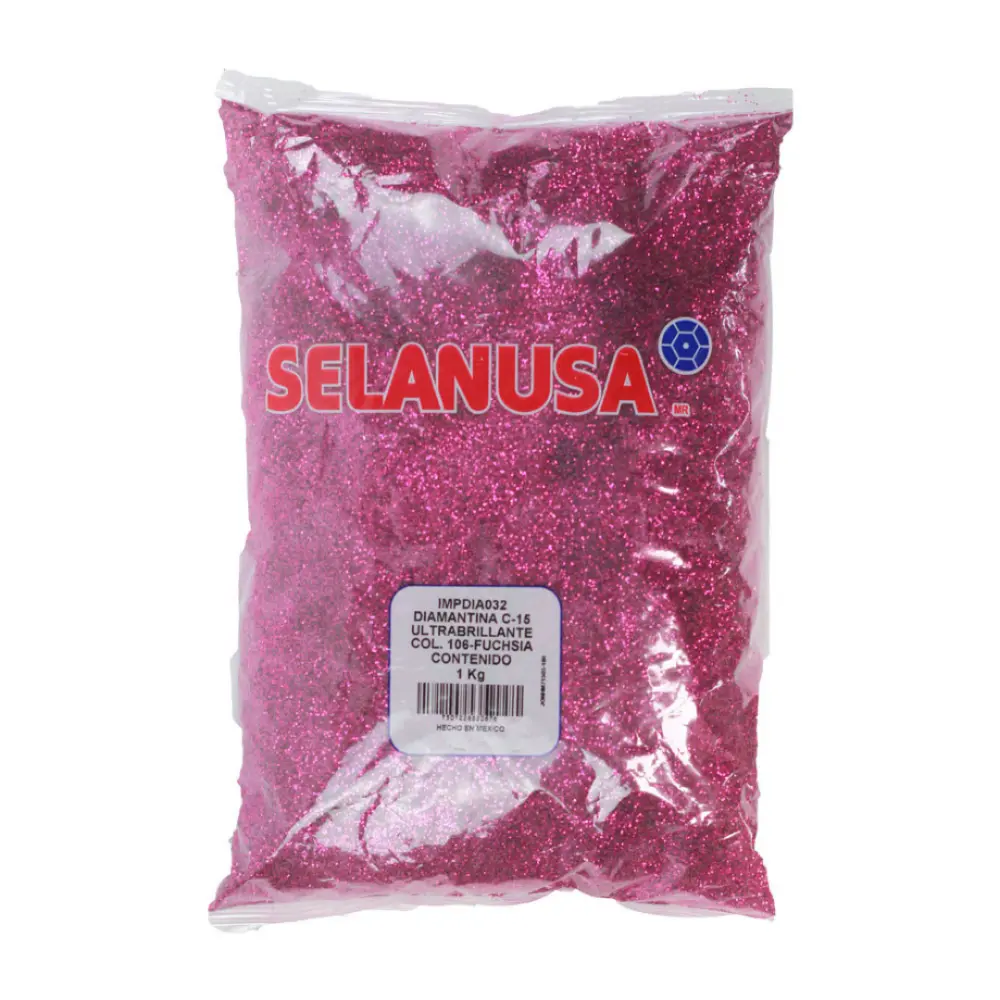 DIAMANTINA C-40 GRUESA BOLSA 1 KILO FUCHSIA