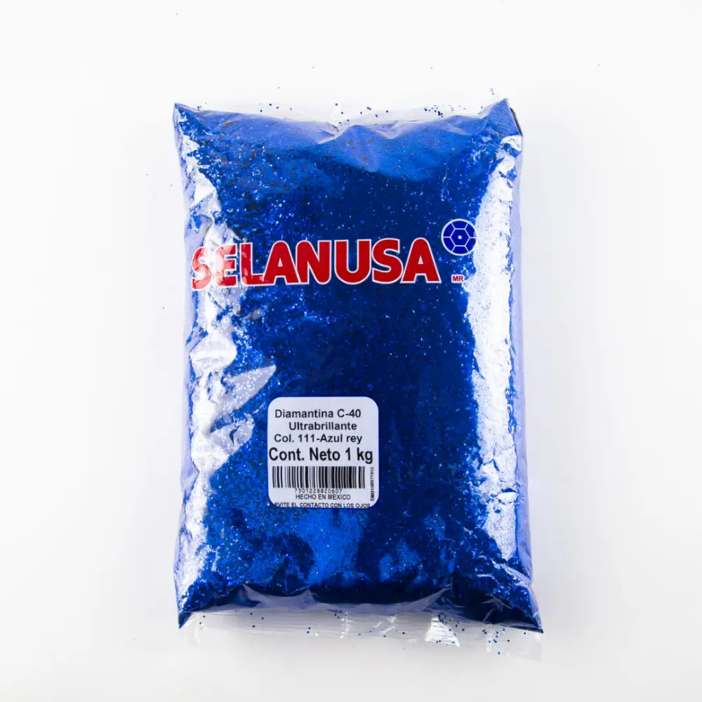 DIAMANTINA C/40 GRUESA BOLSA 1 KILO AZUL REY