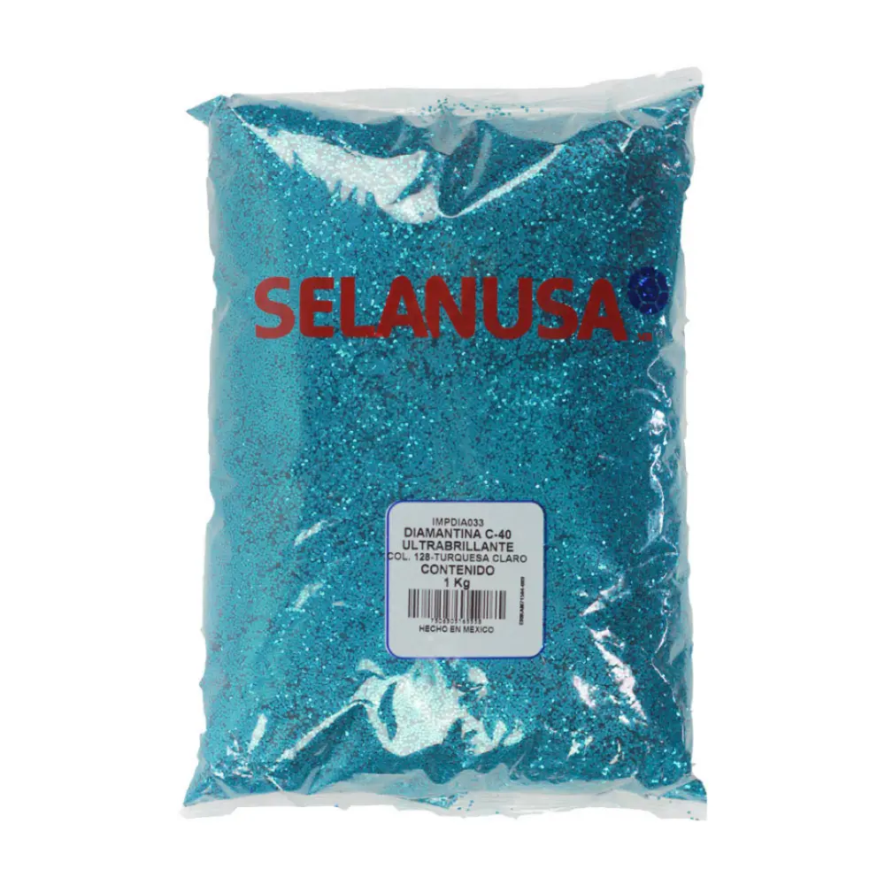 DIAMANTINA C-40 GRUESA BOLSA 1 KILO TURQUEZA