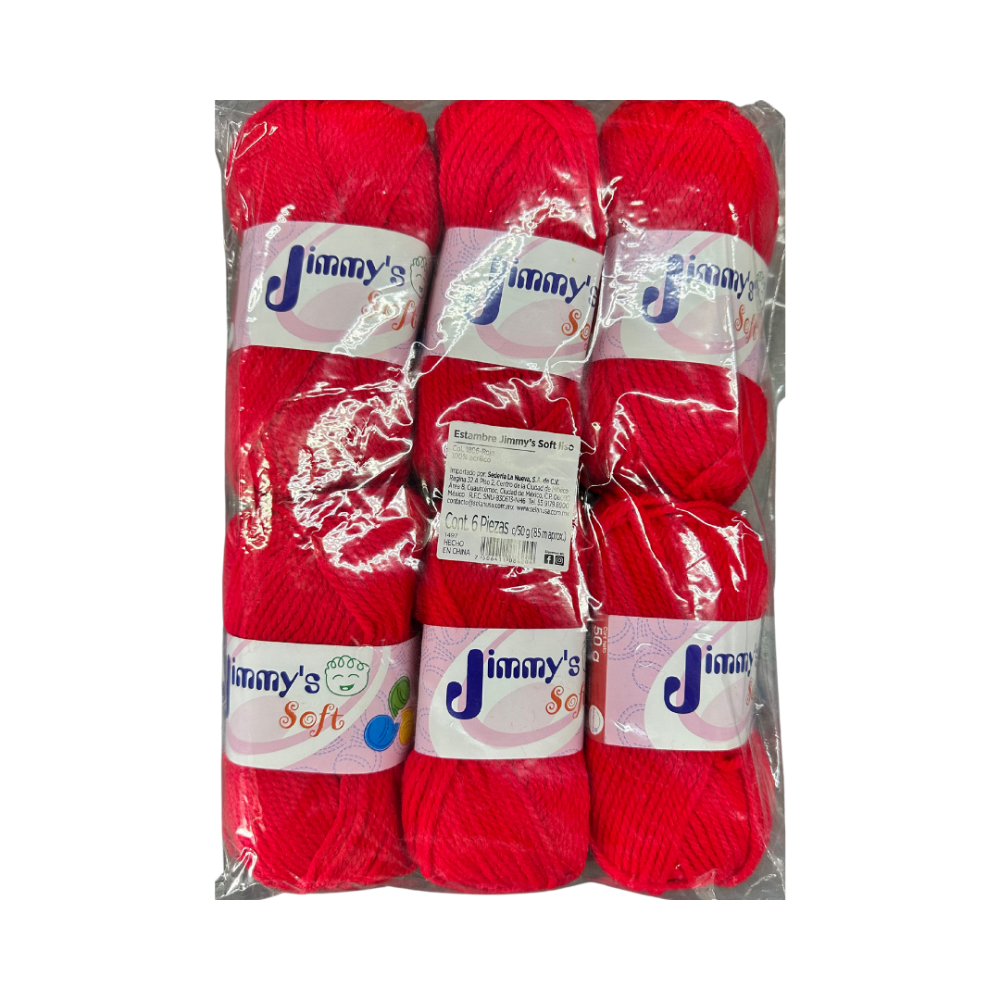 ESTAMBRE JIMMYS SOFT PTE. C/6 PZAS. ROJO