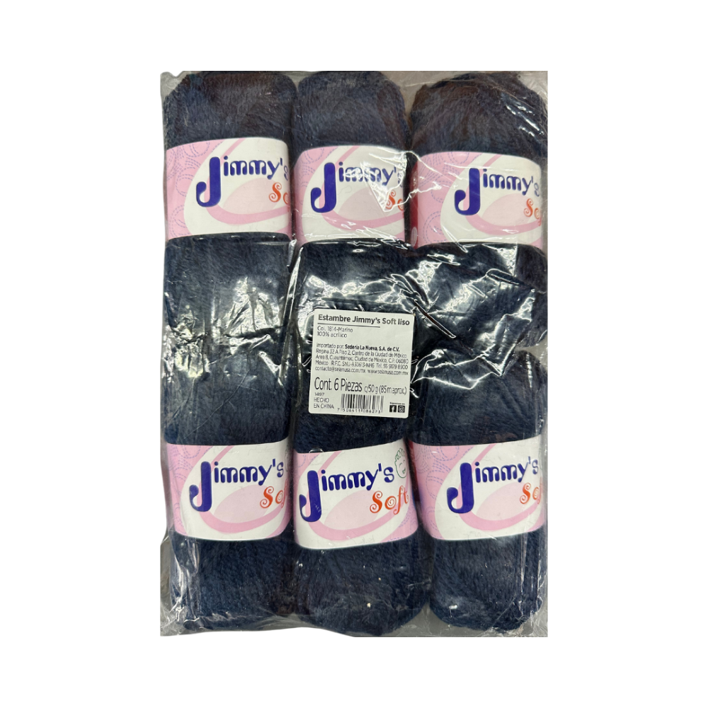 ESTAMBRE JIMMYS SOFT PTE. C/6 PZAS. AZUL MARINO