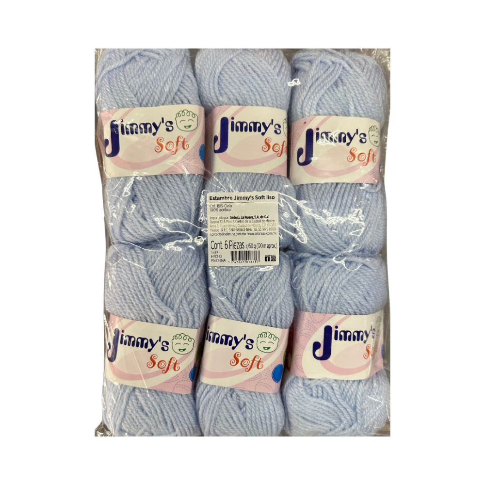 ESTAMBRE JIMMYS SOFT PTE. C/6 PZAS. AZUL CIELO
