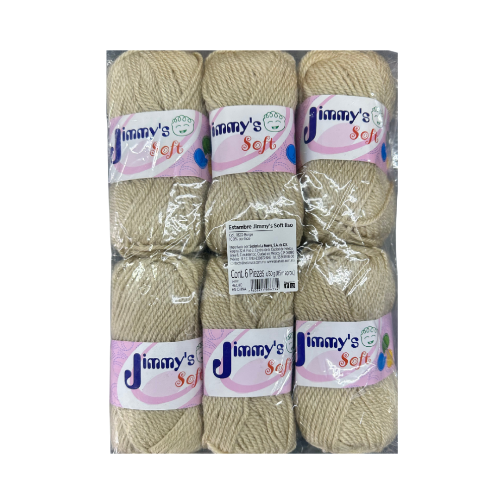 ESTAMBRE JIMMYS SOFT PTE. C/6 PZAS. BEIGE