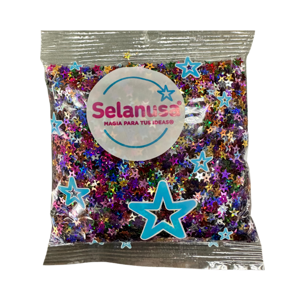 CONFETI HOLOGRAFICO ESTRELLA MINI 2259 C/50 GRS.