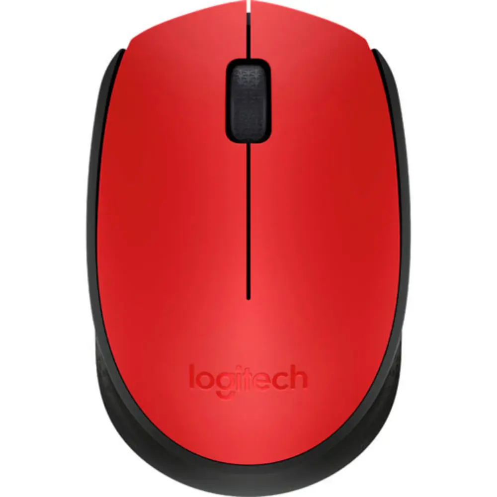 MOUSE INALAMBRICO ROJO CON NEGRO LOGITECH MOD.M170