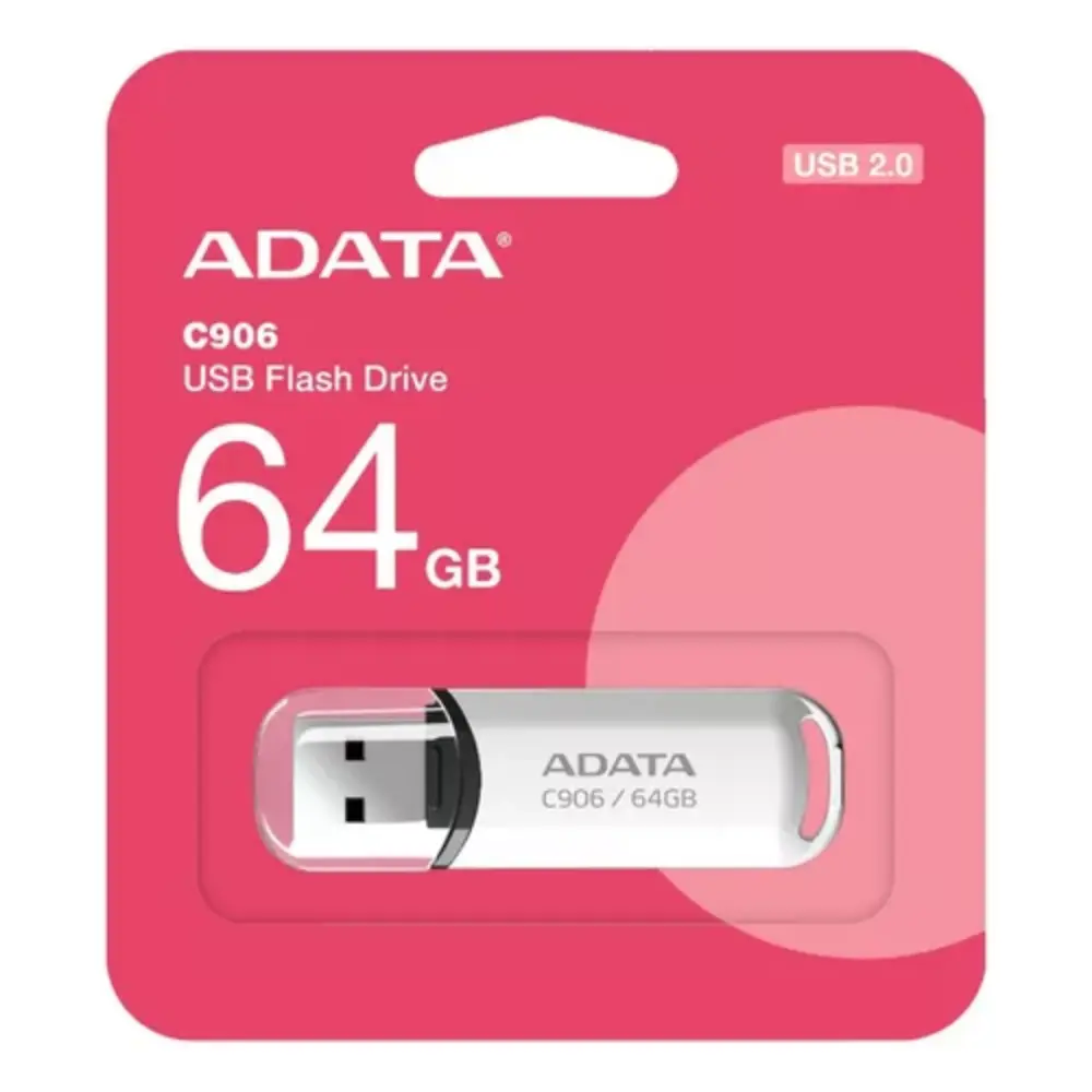 MEMORIA USB ADATA 64 GB BLANCA AC906