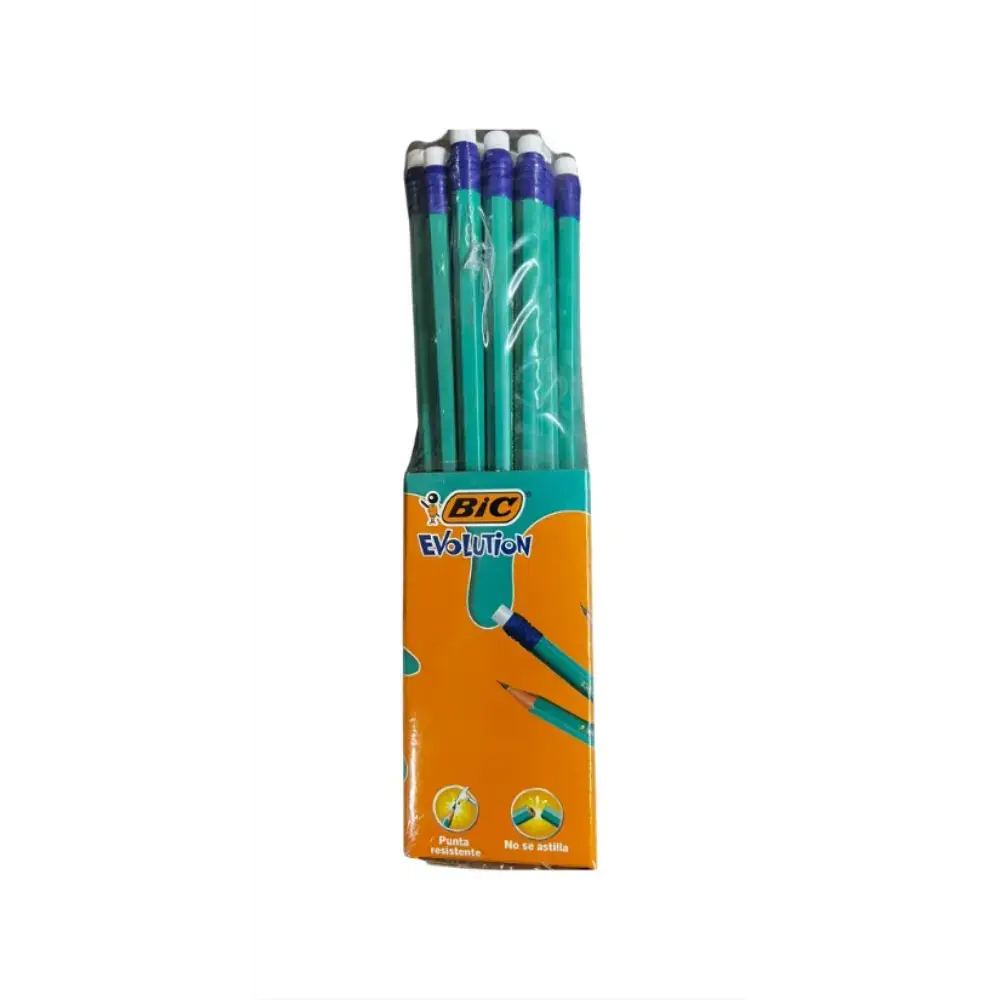 LAPIZ BIC EVOLUTION DE GRAFITO NO.2 NOTE DE 36PIEZAS