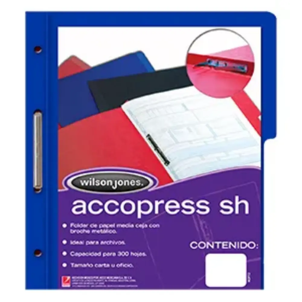 FOLDER ACCOPRESS C/BROCHE CARTA AZUL OBSCURO