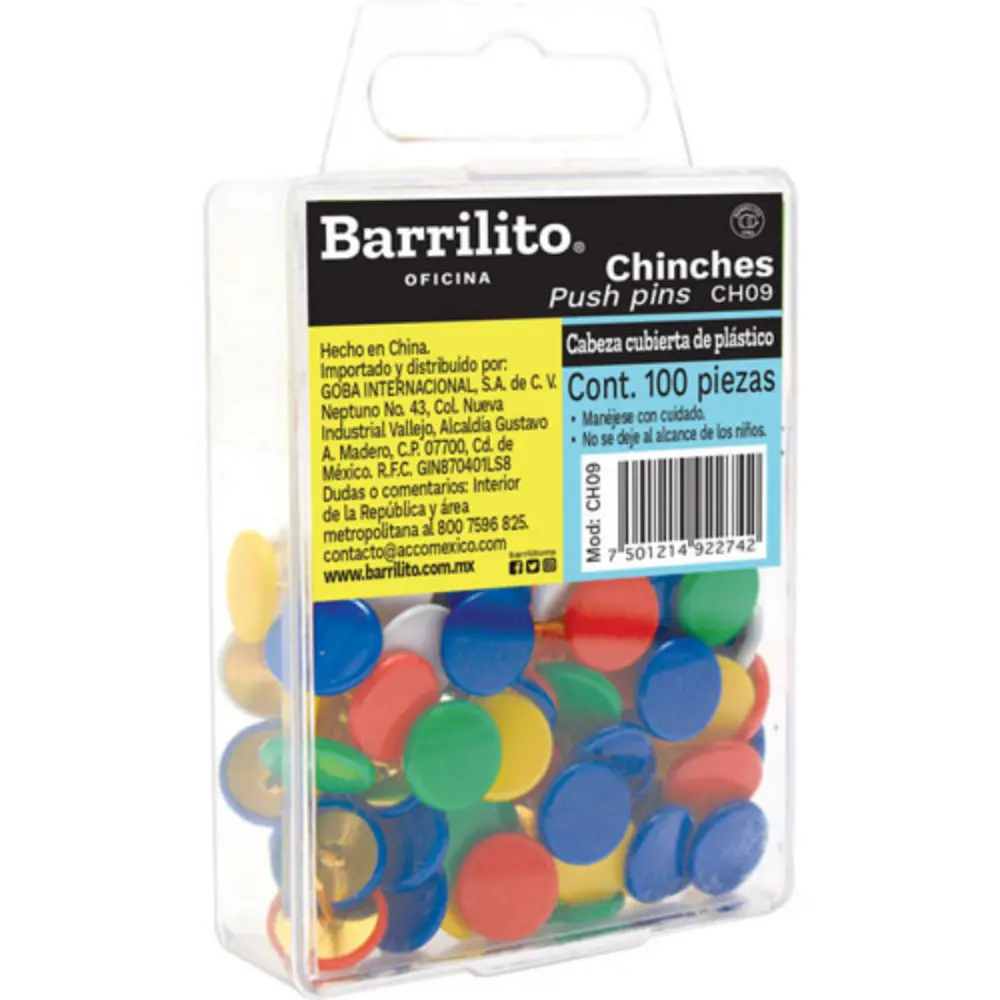 CHINCHES BARRILITO DE COLORES C/100