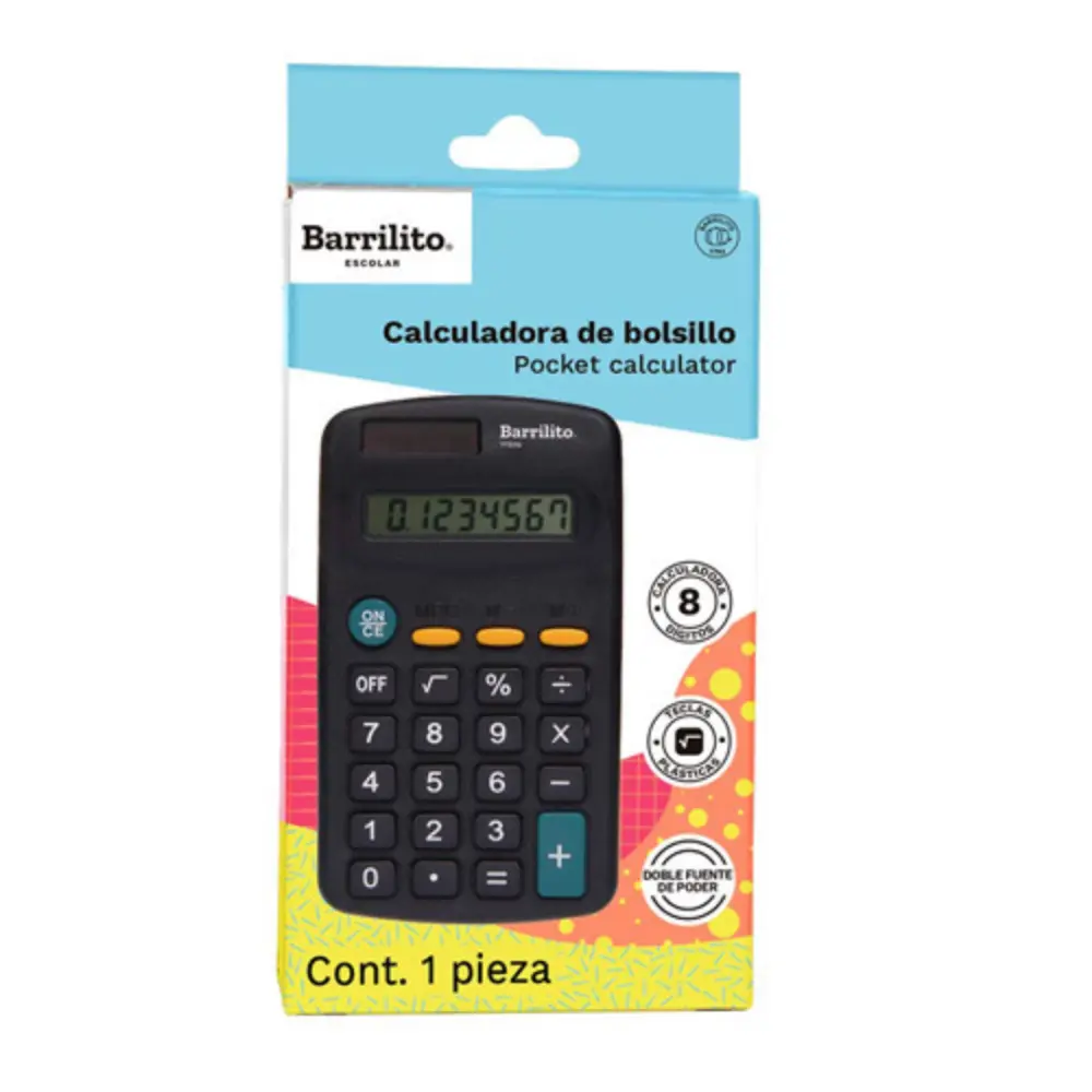 CALCULADORA BARRILITO 7723G  8 DIGITOS