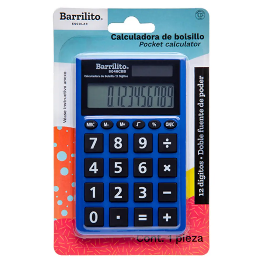 CALCULADORA BARRILITO 8046CBB 12 DIGITOS