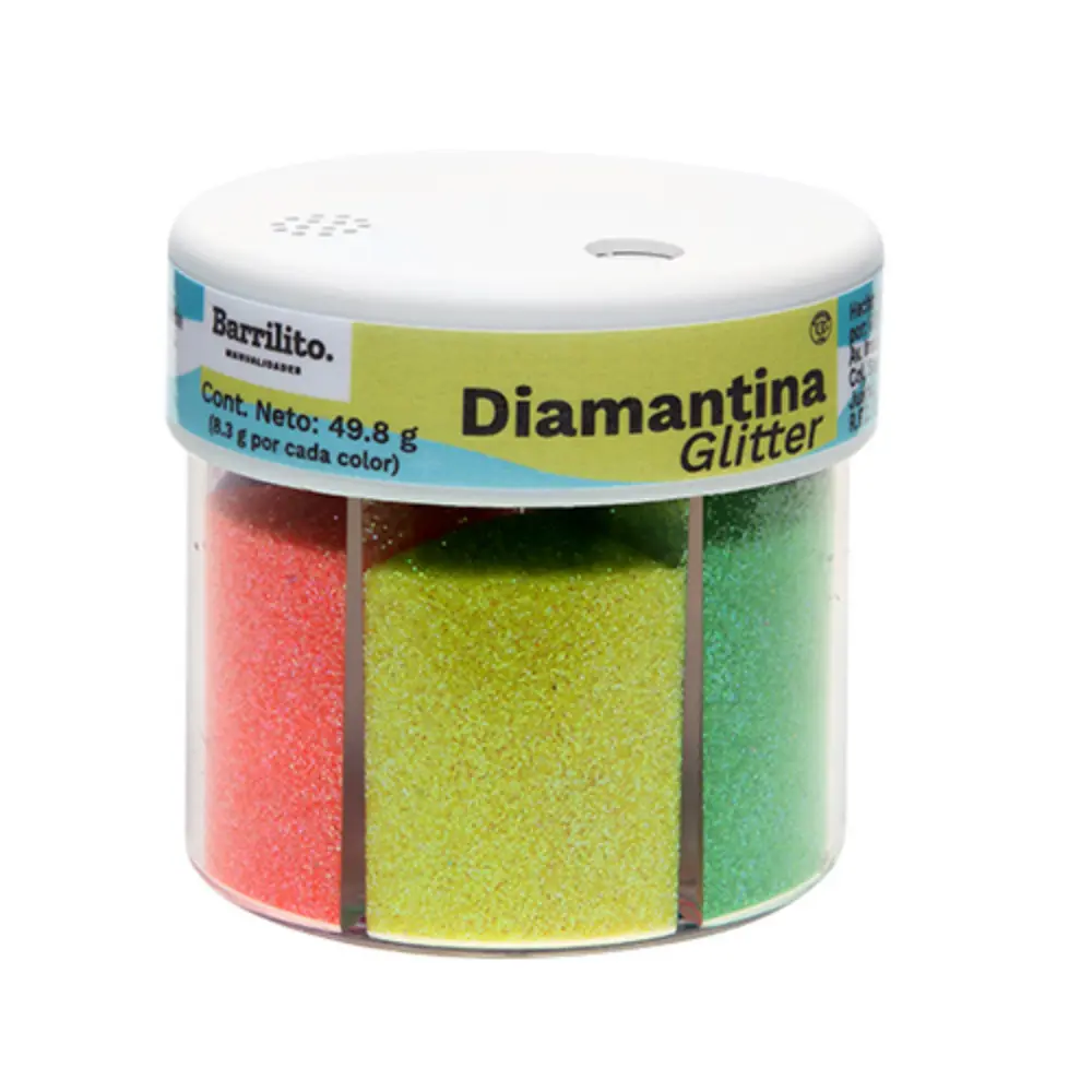 DIAMANTINA BARRILITO BOTE APLICADOR C/6 COL NEON 8042DYN