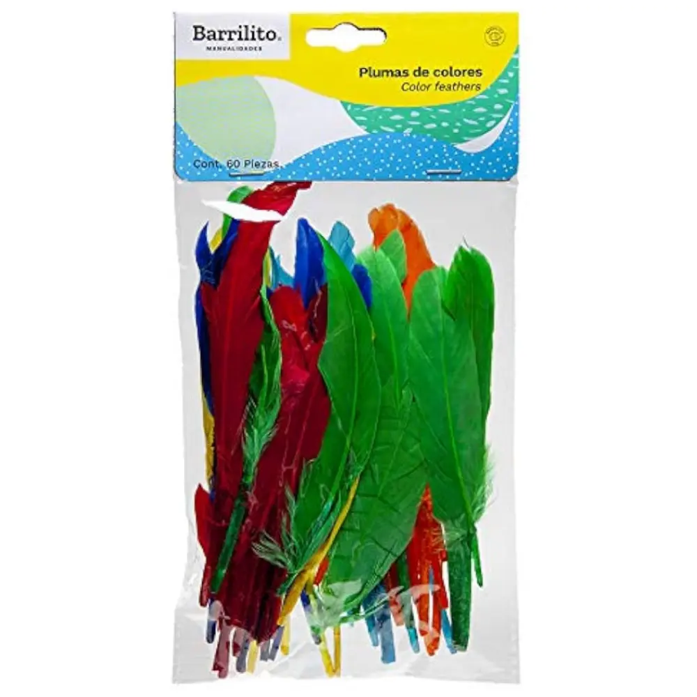 PLUMAS DE COLORES BARRILITO F009 BOLSA C/15 GR.