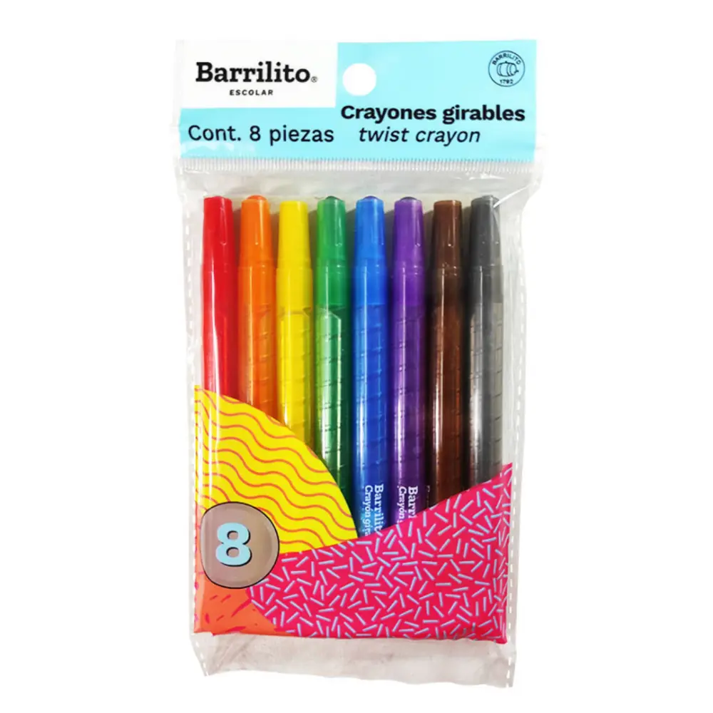 CRAYON BARRILITO GIRABLE CRY8 C/8 PIEZAS