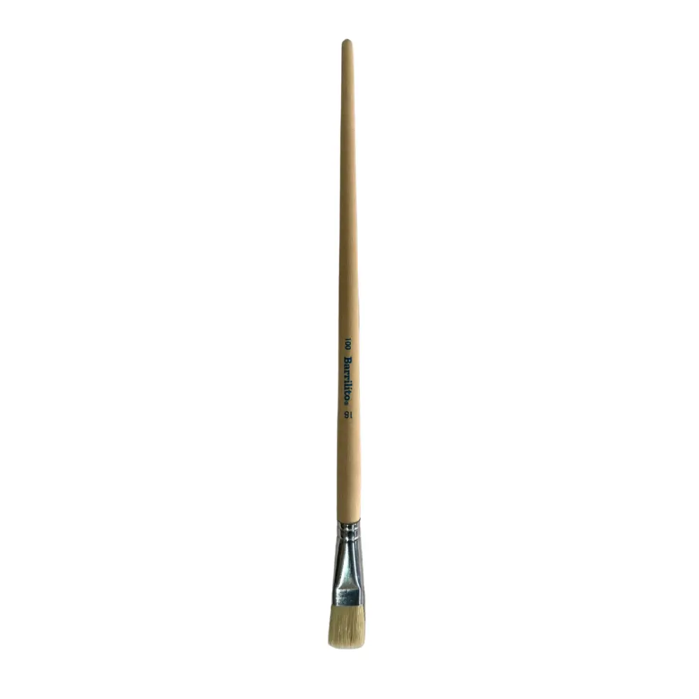 PINCEL BARRILITO PLANO CERDO NO.18  C/6