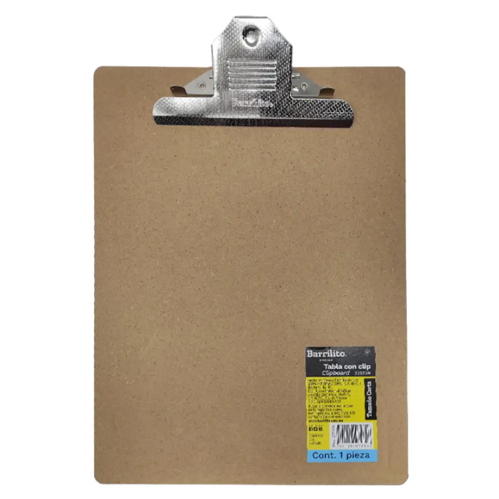 TABLA CON PALANCA BARRILITO TAMAÑO CARTA