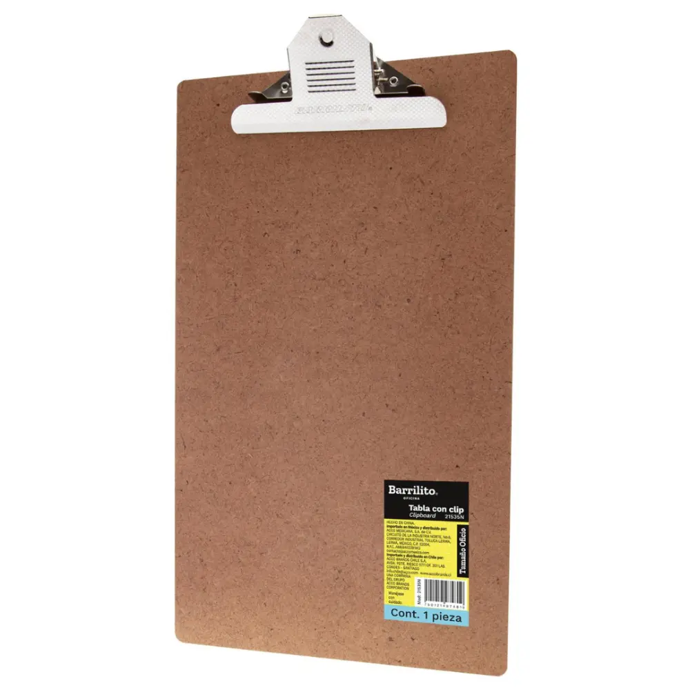 TABLA CON PALANCA BARRILITO TAMAÑO OFICIO