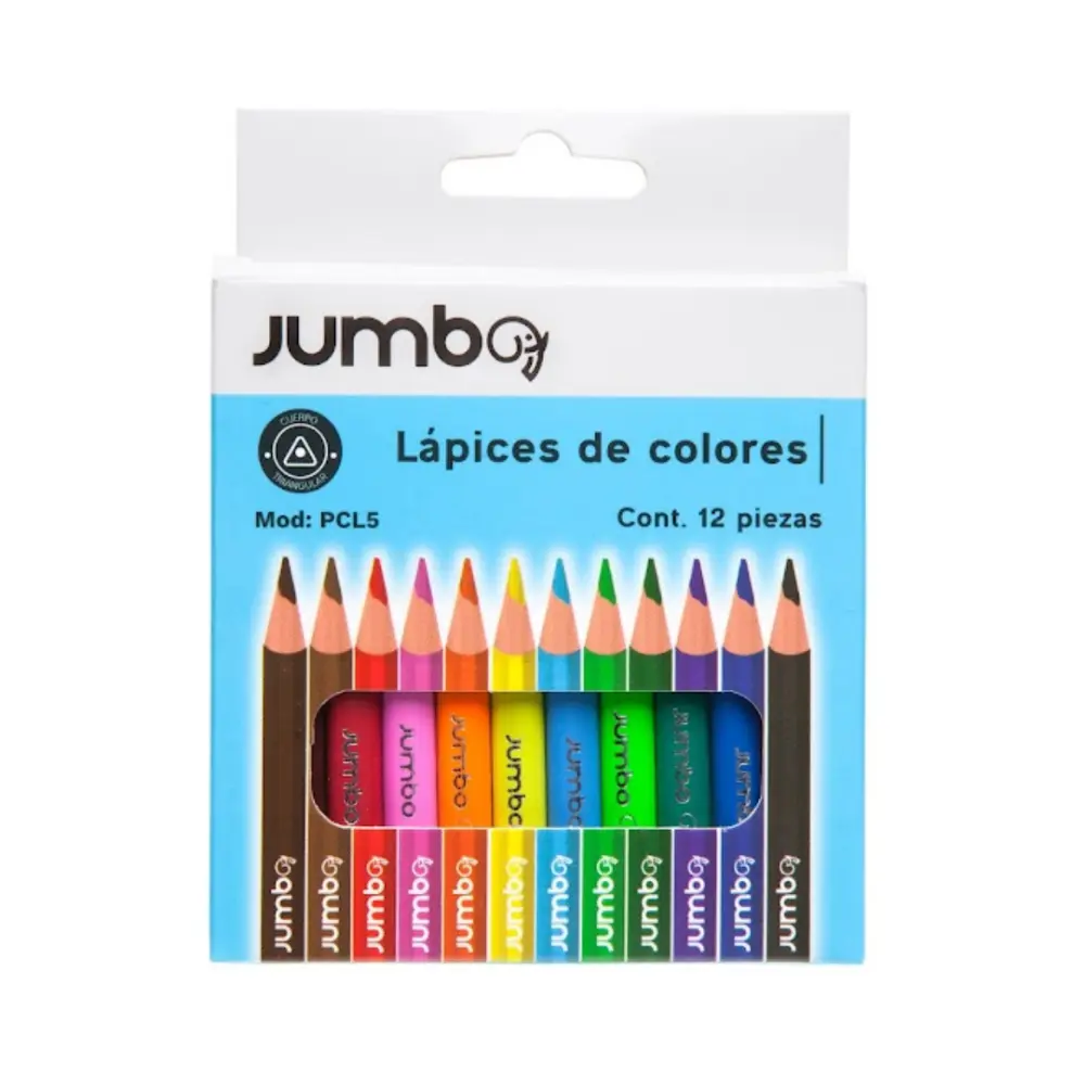 COLORES TRIANGULARES MARCA JUMBO C/12 CORTOS
