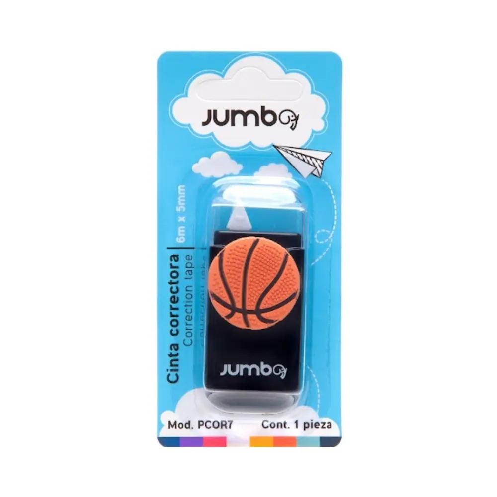 CORRECTOR EN CINTA JUMBO PCOR7 DE FIGURAS 5 MM X 6 MTS.