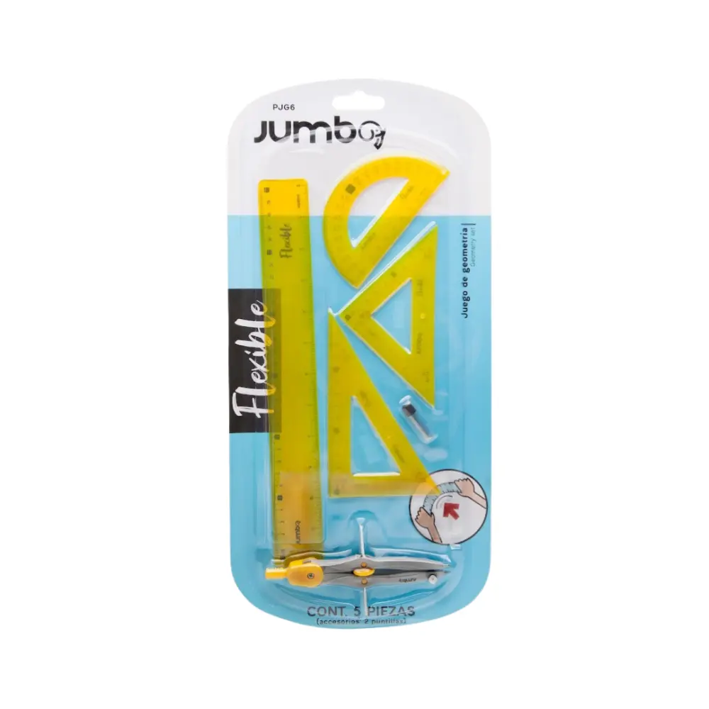 JUEGO DE GEOMETRIA JUMBO DE COLOR FLEXIBLE