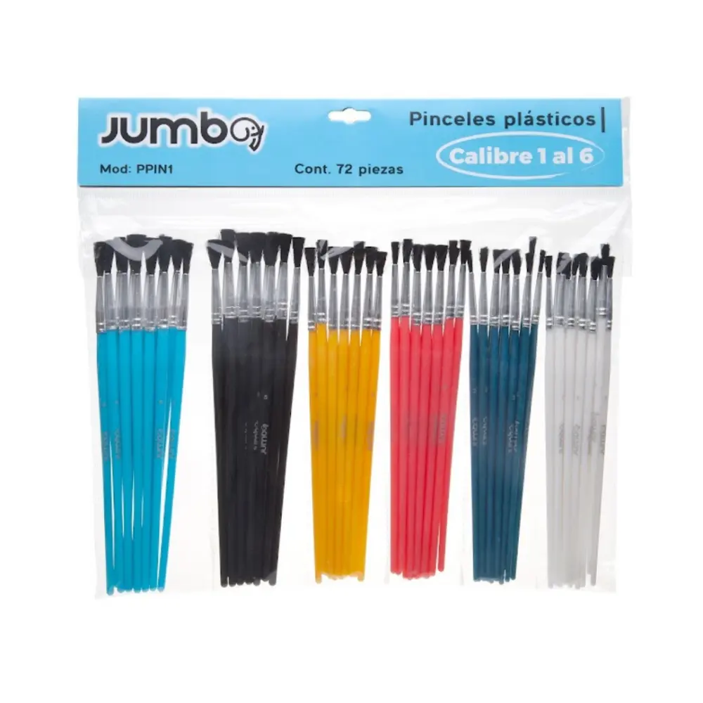 PINCEL JUMBO DEL 1 AL 6  PTE. C/72 PZAS. PPIN1