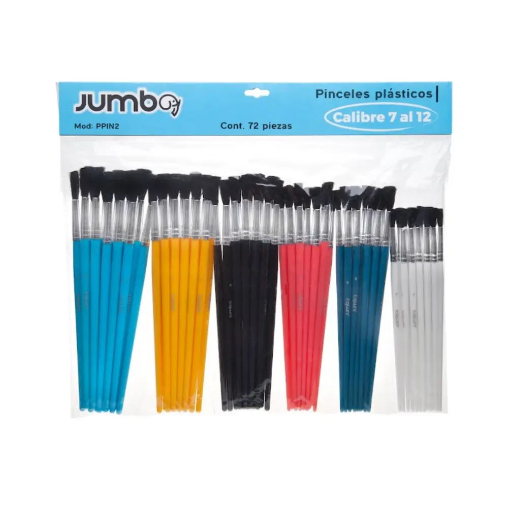 PINCEL JUMBO DEL 7 AL 12 PTE. C/72 PZAS. MOD. PPIN2 / BP712J