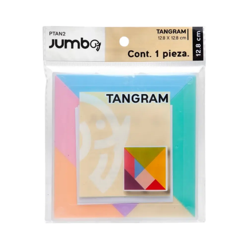 TANGRAM DE PLASTICO JUMBO 13X13 CMS. MOD. PTAN2
