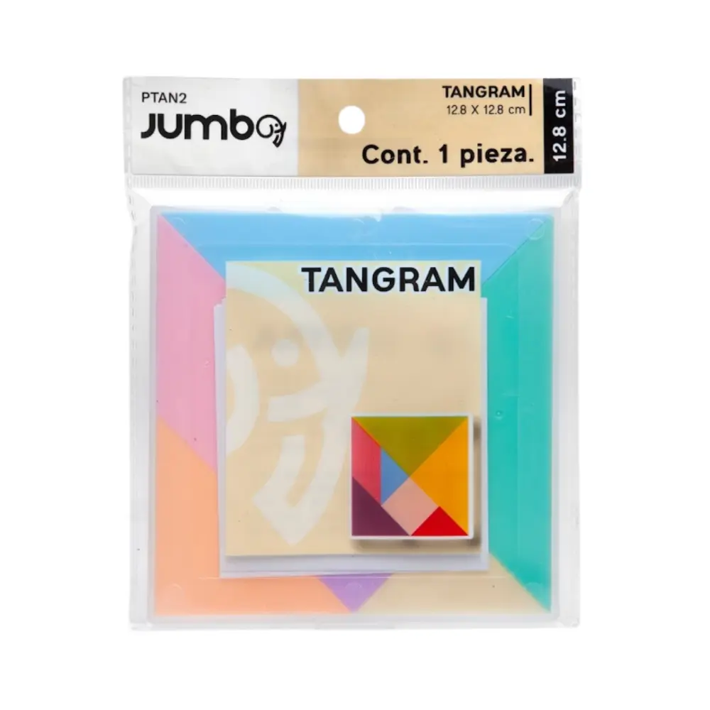 TANGRAM DE PLASTICO JUMBO 18X18 CMS. MOD. PTAN3