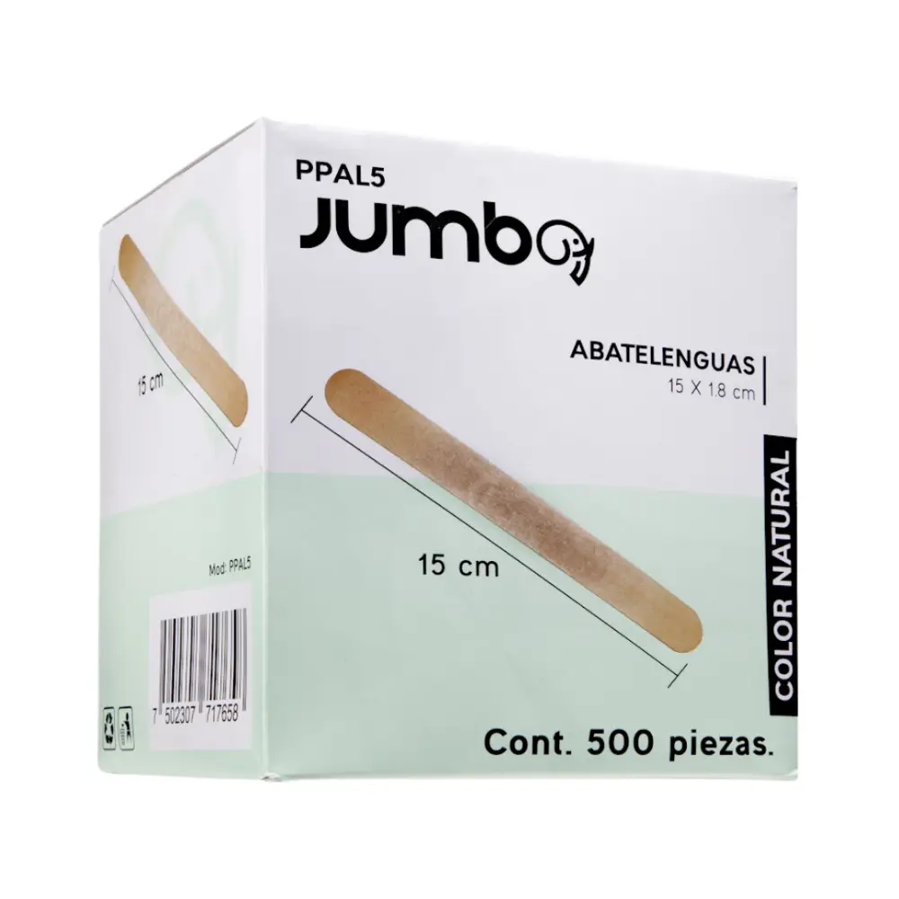 PALITO DE MADERA ABATELENGUAS NATURAL JUMBO C/500 PZAS.
