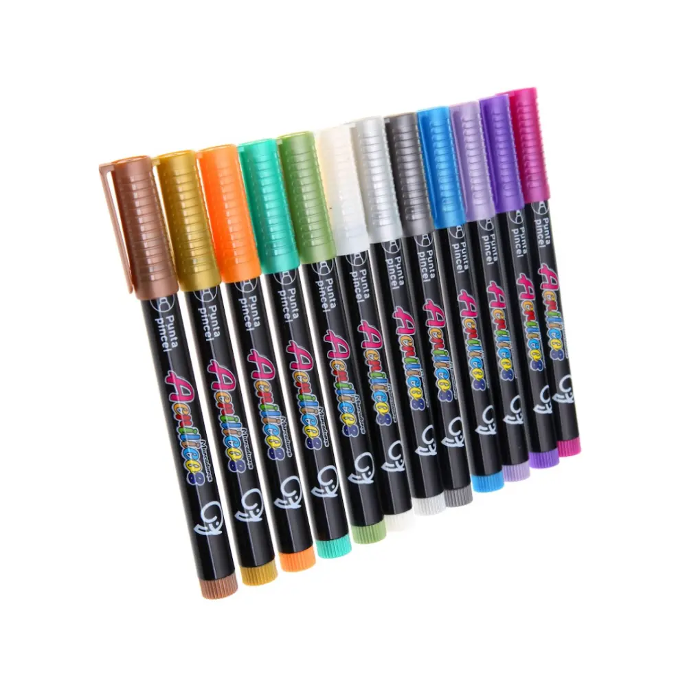 MARCADOR DE ACRILICO METALICO JUMBO PPMA3 CON 12 PZAS.