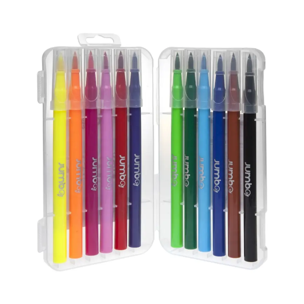 MARCADOR PUNTA DE PINCEL JUMBO PPPL1 CON 12 PZAS.
