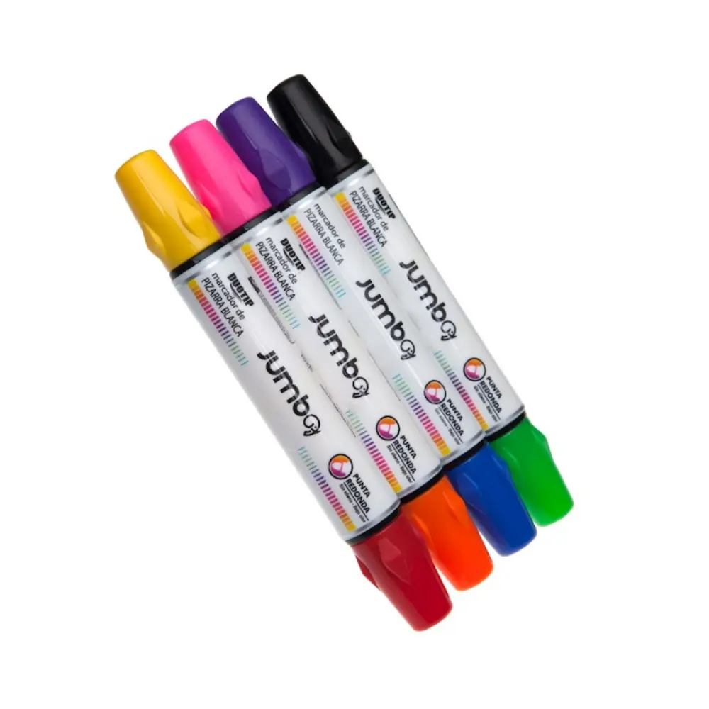 MARCADOR P/PIZARRON DOBLE PUNTA JUMBO PPPB1 C/4 PZAS