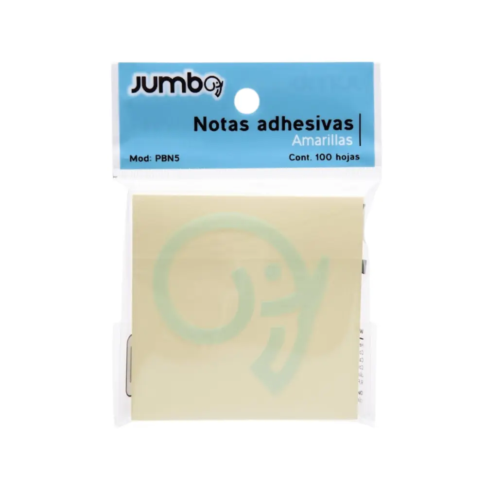 BLOCK DE NOTAS ADHESIVAS JUMBO 3X3 AMARILLA 100 H. PBN5