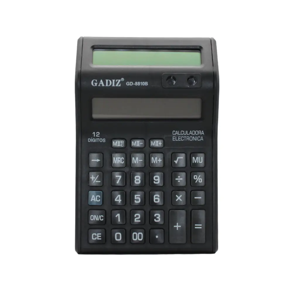 CALCULADORA GADIZ GD-8810B DOBLE PANTALLA 12 DIGITOS