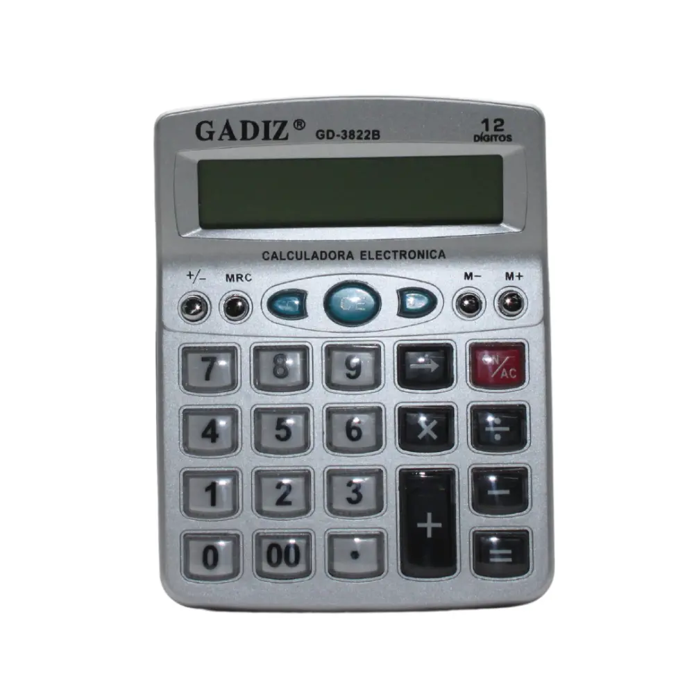 CALCULADORA GADIZ GD-3822B 12 DIGITOS