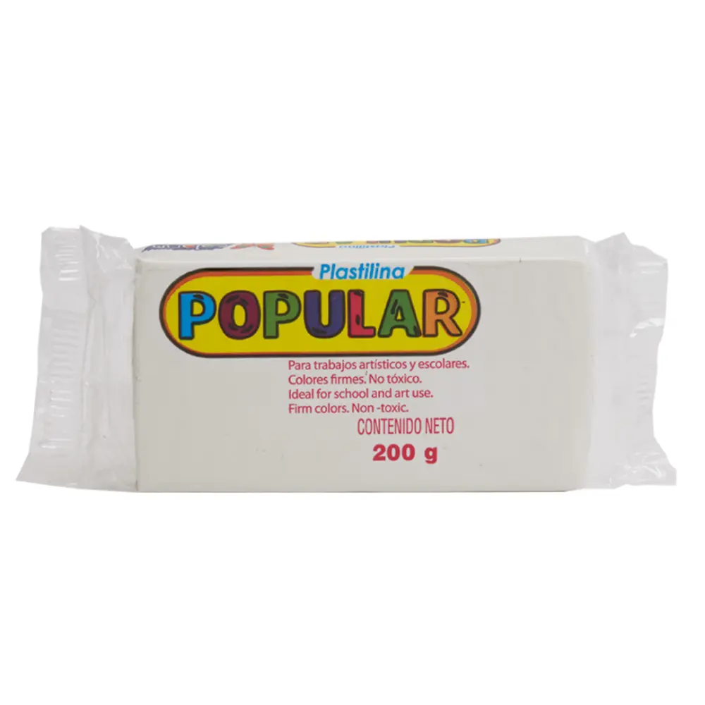 PLASTILINA POPULAR 200 GRS BLANCA
