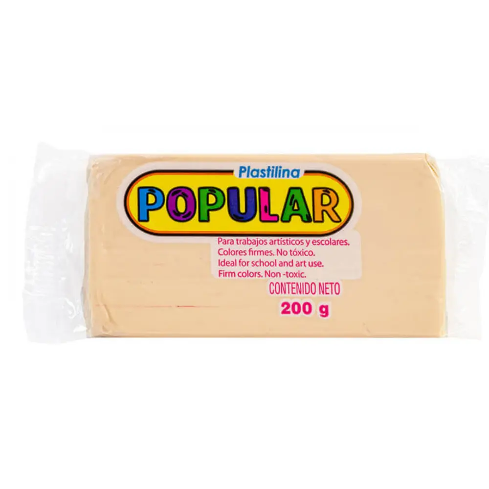 PLASTILINA POPULAR 200 GRS CARNE