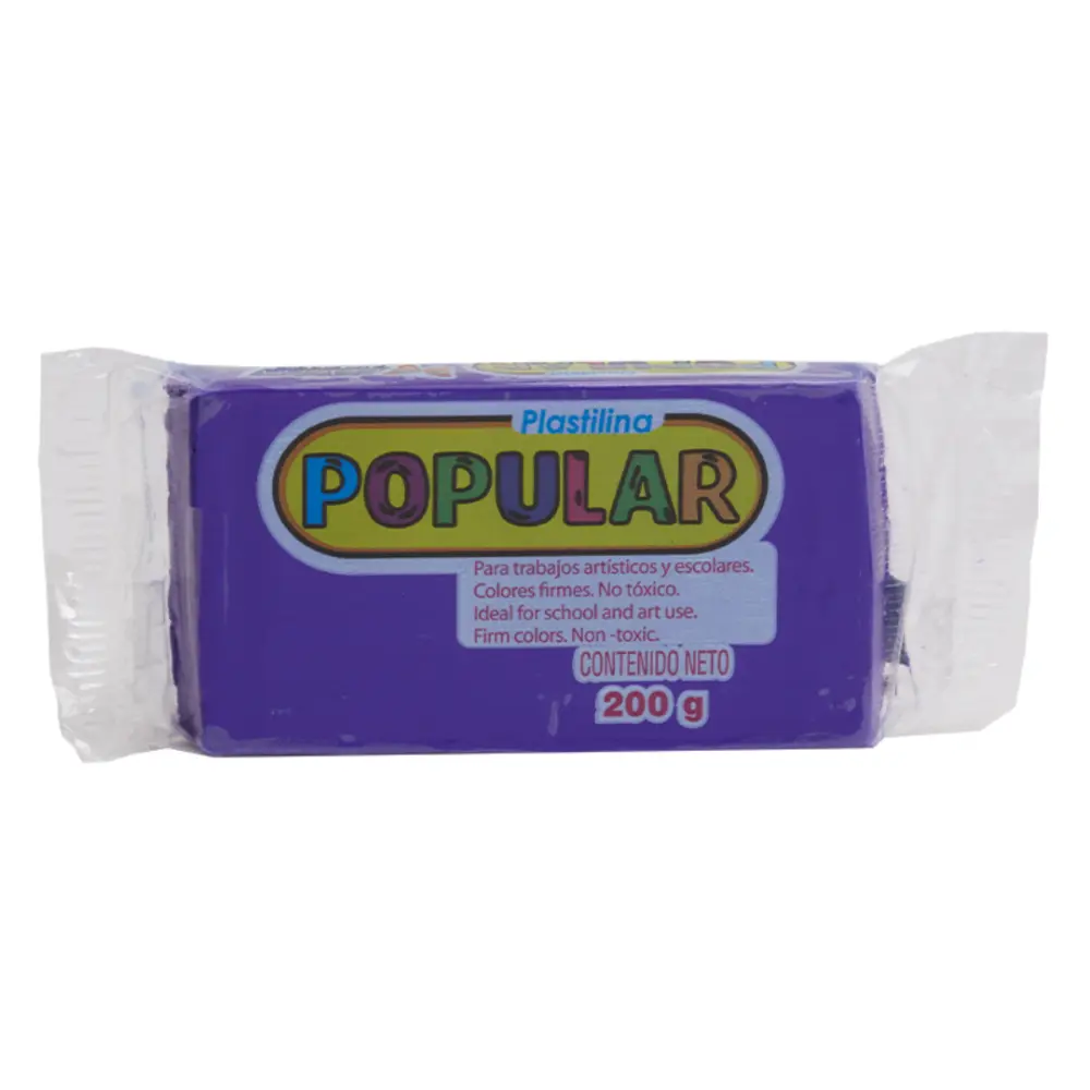 PLASTILINA POPULAR 200 GRS VIOLETA